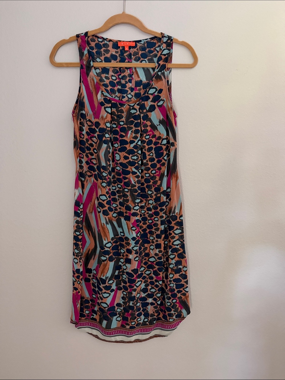 glam Multicolor Animal-Print Sleeveless Midi Skirt